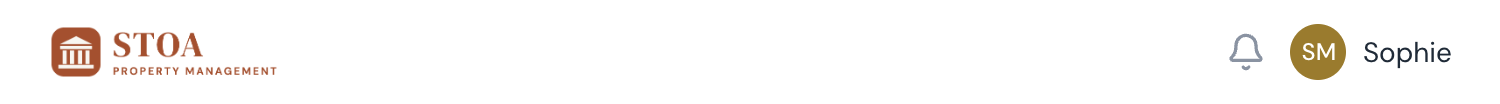 The client app header, showing the manager's company name